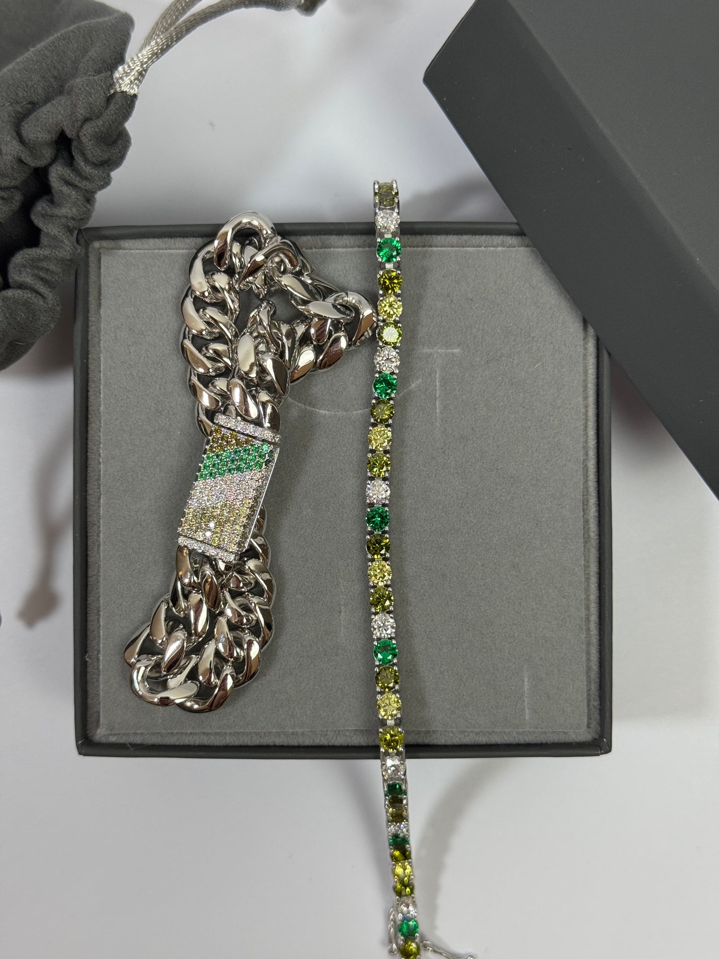 Miami Cuban Bracelet "Earth Green"