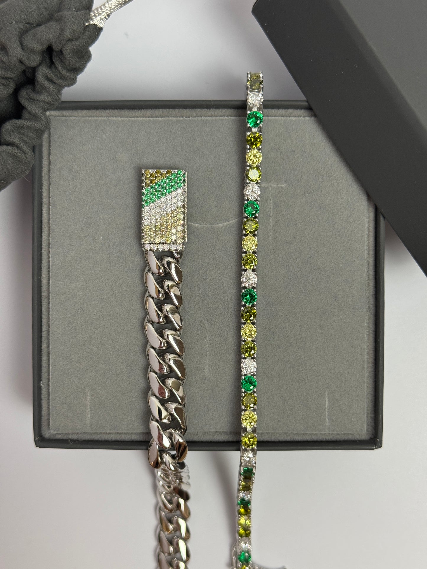Miami Cuban Bracelet "Earth Green"