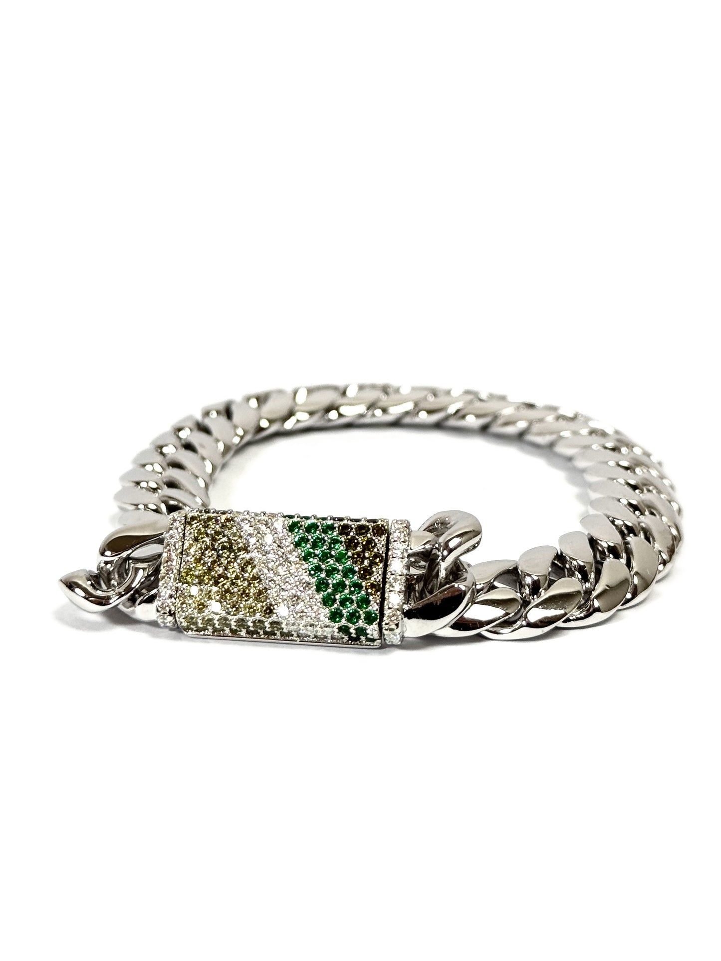 Miami Cuban Bracelet "Earth Green"