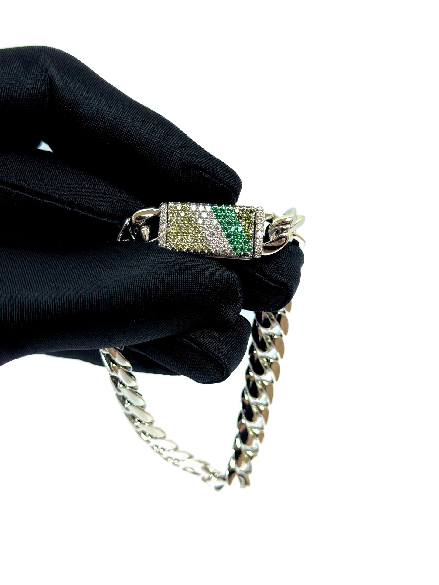 Miami Cuban Bracelet "Earth Green"